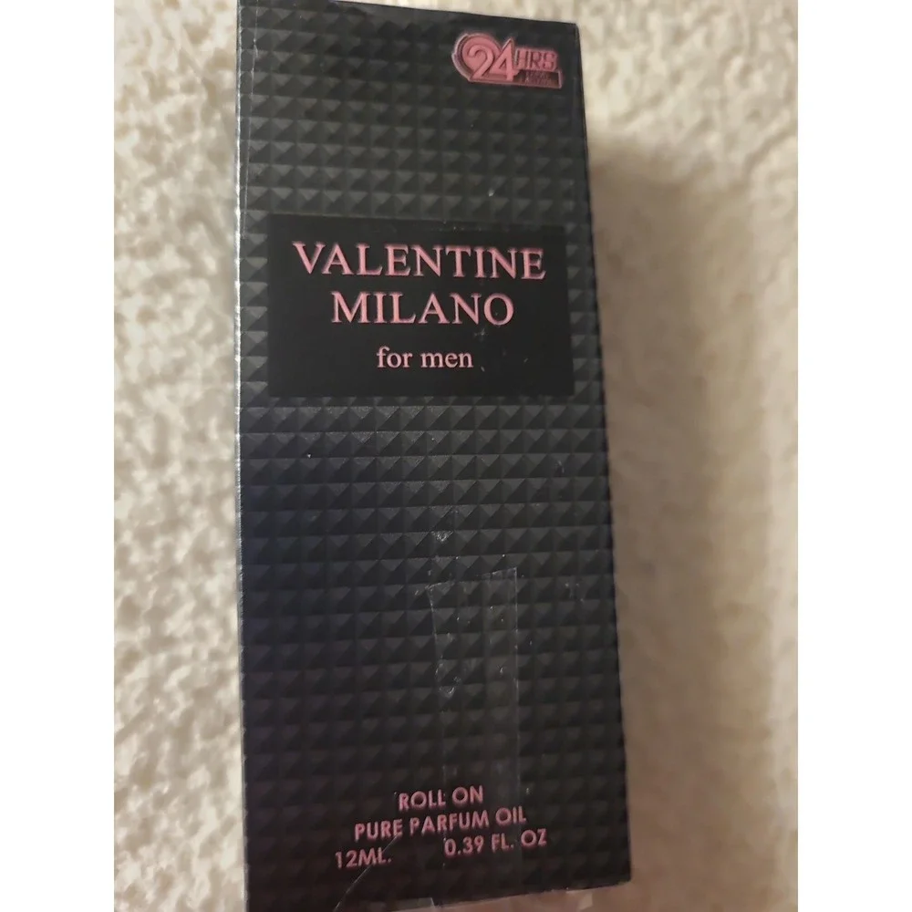 Valentine Milano For Men Roll On Pure Perfume Oil .39 Oz Damage Box